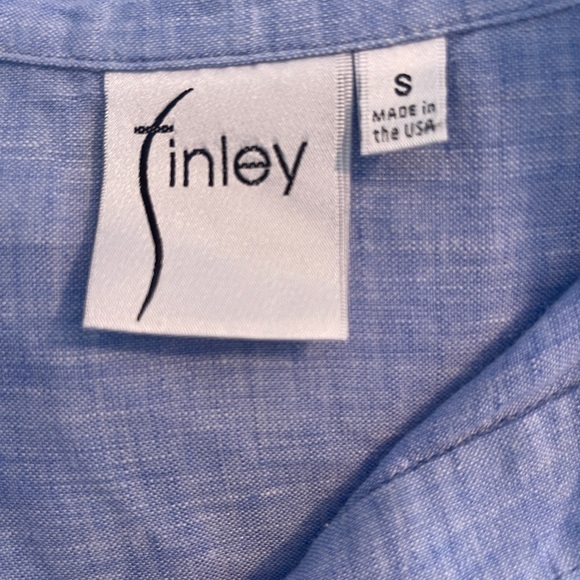 FINLEY Linen Sleeveless Tiered coastal summer dress Dress size Small boho chic - Picture 5 of 8